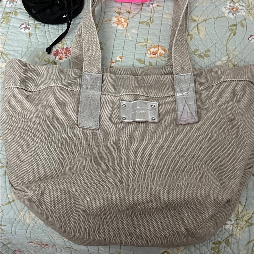 Michael Kors Beige Textured Tote